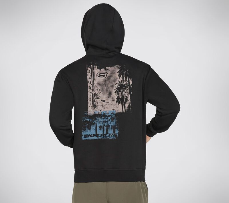 Pánské Topy Skechers Palm Tree Dreams Pullover Hoodie Černé | CZ.MHD60BLK