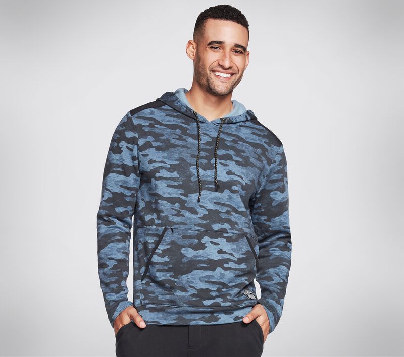 Pánské Topy Skechers SKECH-SWEATS Camo Utility Hoodie Tmavě Blankyt Viacfarebný | CZ.MHD77NVMT