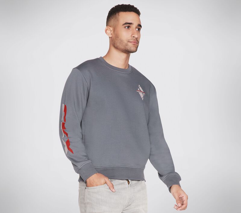 Pánské Topy Skechers SKX Restore Crew Fleece Tmavě Šedé | CZ.MLT122CZ.Y