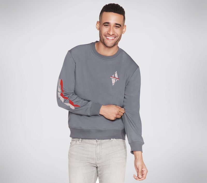 Pánské Topy Skechers SKX Restore Crew Fleece Tmavě Šedé | CZ.MLT122CZ.Y