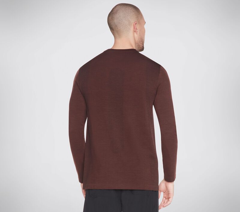 Pánské Topy Skechers Seamless LS Tee Shirt Vínové Hnědé | CZ.M3LT108BUBR