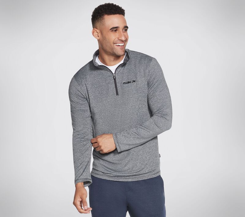 Pánské Topy Skechers Skech-Air Zip Pullover Černé Bílé | CZ.M1LT132BKW