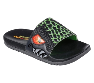 Chlapecké Sandály Skechers Gambix III - Cool Rex Černé Světle Zelene | CZ.402233LBKLM