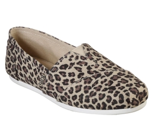 Dámské Baleríny Skechers BOBS Plush - Hot Spotted Leopard | CZ.33417LPD