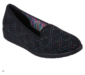 Dámské Baleríny Skechers Cleo Flex Klínku - Beautifully Černé Viacfarebný | CZ.158329BKMT