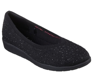 Dámské Baleríny Skechers Cleo Flex Klínku - In Love Černé | CZ.158568BBK