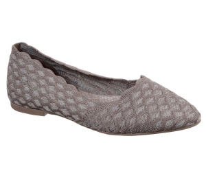 Dámské Baleríny Skechers Cleo - Honeycomb Tmavě Šedé Hnědé | CZ.44882CZ.P