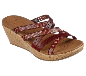 Dámské Boty Na Klínku Skechers Beverlee - Wild Impression Čokolády | CZ.119353CHOC