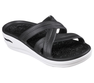 Dámské Boty Na Klínku Skechers Foamies: Arch Fit Ascend - Happy Sunshine Černé Bílé | CZ.111236BKW