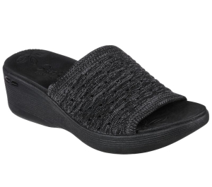 Dámské Boty Na Klínku Skechers Pier-Lite - My Wish Černé | CZ.163274BLK