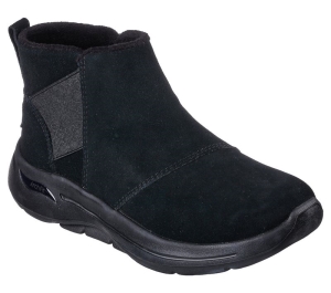 Dámské Boty Skechers GO WALK Arch Fit Boot - Happy Embrace Černé | CZ.144420BBK