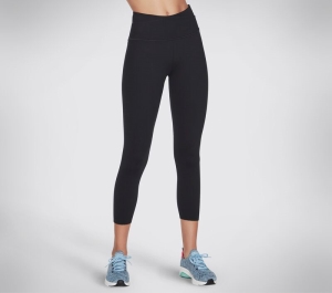 Dámské Kalhoty Skechers GOSCULPT Wrap Front Scalloped 7/8 HW Legging Černé | CZ.WLG209BLK