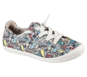 Dámské Ležérní Tenisky Skechers BOBS Beach Bingo - Beach Kitty Šedé Hnědé Viacfarebný | CZ.113561TPMT