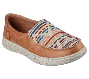 Dámské Ležérní Tenisky Skechers BOBS Skipper - Doting Quest Hnědé | CZ.114296CSNT