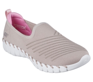 Dámské Ležérní Tenisky Skechers GO WALK Smart 2 - Cari Šedé Hnědé Růžové | CZ.124735TPPK