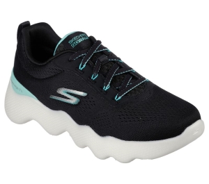 Dámské Ležérní Tenisky Skechers GO WALK Massage Fit Černé Tyrkysové | CZ.124903BKTQ