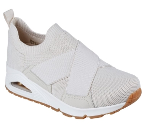 Dámské Ležérní Tenisky Skechers Uno - Cross-Knit Bílé | CZ.177110OFWT