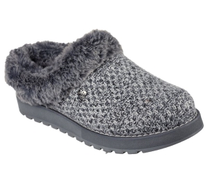 Dámské Pantofle Skechers BOBS Keepsakes - Warm Blissful Šedé | CZ.113913GRY