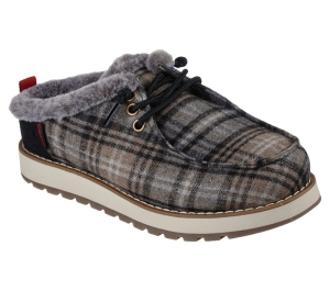 Dámské Pantofle Skechers BOBS Keepsakes - Plaidriffic Šedé | CZ.113914CCL