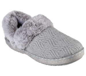 Dámské Pantofle Skechers BOBS Too Cozy - Deco Drifter Šedé | CZ.113247GRY