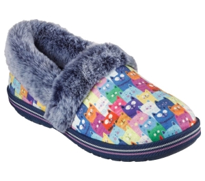 Dámské Pantofle Skechers BOBS Too Cozy - Rockstar Pawty Tmavě Blankyt Viacfarebný | CZ.113692NVMT