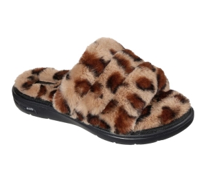 Dámské Pantofle Skechers GO Lounge: Arch Fit Lounge - Furrreal Leopard | CZ.175106LPD