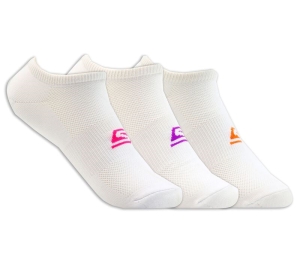 Dámské Ponožky Skechers 3 Pack No Show Stretch Bílé | CZ.Z101720WHT