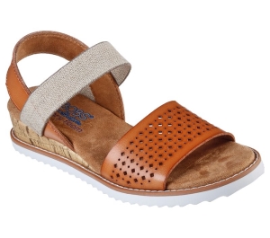 Dámské Sandály Skechers BOBS Desert Kiss - Triple Scoop Luggage | CZ.113544LUG