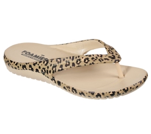 Dámské Sandály Skechers Foamies: Bay Breeze - Wild Kitten Hnědé | CZ.111217TAN