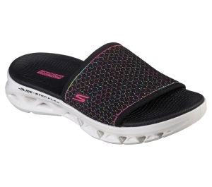 Dámské Sandály Skechers GO Glide-Step Flex Sandal - Sunlight Černé Viacfarebný | CZ.141227BKMT