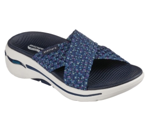 Dámské Sandály Skechers GO WALK Arch Fit - Soiree Tmavě Blankyt Viacfarebný | CZ.140237NVMT