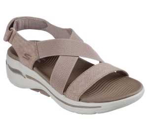 Dámské Sandály Skechers GO WALK Arch Fit - Treasured Šedé Hnědé | CZ.140257TPE