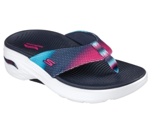 Dámské Sandály Skechers Max Cushioning Arch Fit Prime - Good Vibes Tmavě Blankyt Viacfarebný | CZ.140500NVMT