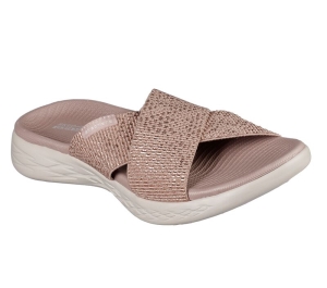 Dámské Sandály Skechers On-the-GO 600 - Glistening Rosegold | CZ.16259RSGD