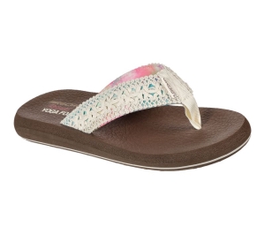 Dámské Sandály Skechers Relaxed Fit: Asana - Flirty Duo Béžový | CZ.119165NAT