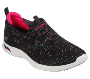 Dámské Slip On Skechers Arch Fit Refine - All Heart Černé Viacfarebný | CZ.104277BKMT