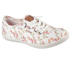 Dámské Slip On Skechers BOBS B Cute - Floral Kiss Bílé Viacfarebný | CZ.113849WMLT