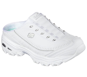 Dámské Slip On Skechers D'lites - Bright Sky Bílé Stříbrné | CZ.11933WSL