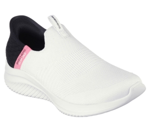 Dámské Slip On Skechers Slip-ins: Ultra Flex 3.0 - Fresh Time Bílé Černé | CZ.149707WBK