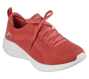 Dámské Slip On Skechers Ultra Flex 3.0 - Big Plan Červené | CZ.149854RST