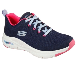 Dámské Sportovní Tenisky Skechers Arch Fit - Comfy Wave Tmavě Blankyt Růžové | CZ.149414NVHP