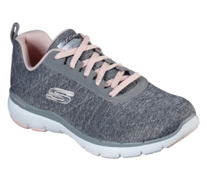 Dámské Sportovní Tenisky Skechers Flex Appeal 3.0 - Insiders Šedé Světle Růžové | CZ.13067GYLP