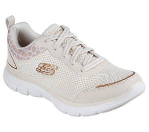 Dámské Sportovní Tenisky Skechers Flex Appeal 4.0 - Wild Pulse Béžový Zlaté | CZ.149576NTGD