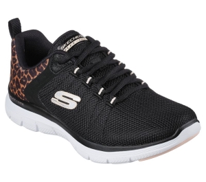 Dámské Sportovní Tenisky Skechers Flex Advantage 4.0 - Wild Ballad Černé Leopard | CZ.149582BKLD