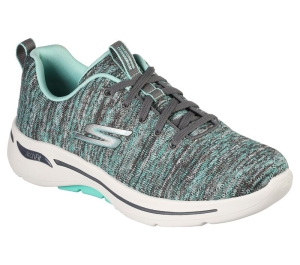 Dámské Sportovní Tenisky Skechers GO WALK Arch Fit - Glee Šedé Tyrkysové | CZ.124410CCTQ