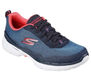 Dámské Sportovní Tenisky Skechers GO WALK 6 - Spring Horizon Tmavě Blankyt Koralove | CZ.124545NVCL