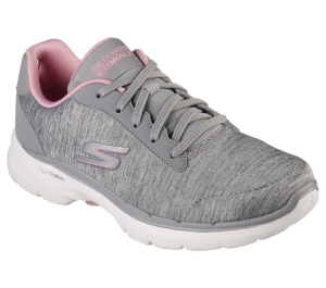 Dámské Sportovní Tenisky Skechers GOwalk 6 - Magic Melody Šedé Růžové | CZ.124506GYPK