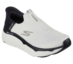 Dámské Sportovní Tenisky Skechers Slip-ins: Max Cushioning - Smooth Bílé Černé | CZ.128571WBK