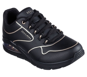 Dámské Sportovní Tenisky Skechers Uno 2 - Golden Trim Černé Zlaté | CZ.155637BKGD