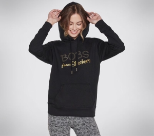 Dámské Topy Skechers BOBS Golden Bones PO Hoodie Černé | CZ.BWHD48BLK